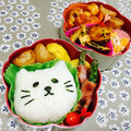 70cafe's cooksnap of when they made 簡単キャラ弁･デコ弁 ねこちゃん♪.