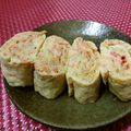赤い電話's cooksnap of when they made お弁当に最適！お好み焼き風たまご焼き.