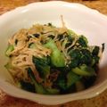 さすらいの髭めがね's cooksnap of when they made おばんざい★チンゲン菜とエノキのさっと煮.