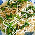 fukudoru's cooksnap of when they made ニラ卵もやしのとろ〜り炒め♪.