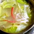 ヤミーヤムヤム's cooksnap of when they made レタスとカニカマの中華スープ.
