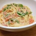 maarine's cooksnap of when they made トマトとピーマンのクリームパスタ.