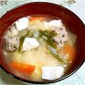 KUMI KUMI's cooksnap of when they made 白菜と鶏ごぼうすりみの汁物.