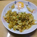 書セラピスト流香's cooksnap of when they made ぴりっとしゃっきり♪カレー・レタス炒飯.