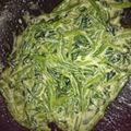 ェリンコ's cooksnap of when they made ほうれん草のｶﾞｰﾘｯｸﾊﾞﾀｰﾏﾖ炒め.