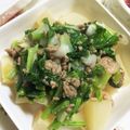 1045_'s cooksnap of when they made 同時に２品！カブのそぼろあん.