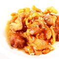 Pallotta's cooksnap of when they made 砂肝と鶏皮のピリ辛炒め.