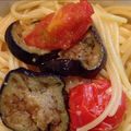 料理勉強中で's cooksnap of when they made なすとトマトのパスタ♪野菜ジュース.