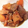 しま呼's cooksnap of when they made わが家の味〜モツ煮.