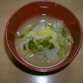 なつなつめぐめぐ's cooksnap of when they made 小松菜と長芋のもやしのお味噌汁♡.
