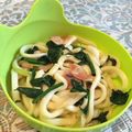 miki☆T's cooksnap of when they made ほうれん草とベーコンの焼きうどん.