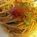 あき姫ちゃん's cooksnap of when they made エビとほうれん草のトマトソースパスタ.