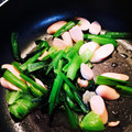 ちぇみにーぬ's cooksnap of when they made びっくり！小松菜とベーコンの蒸し炒め♪.