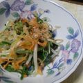 たまちょん's cooksnap of when they made 簡単美味♪水菜と人参と天かすナムル.