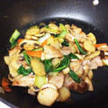 ※Kei's cooksnap of when they made 青梗菜とキノコ、豚肉中華風炒め.
