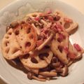 カバゴン's cooksnap of when they made 蓮根きのこベーコンのピリ辛炒め.