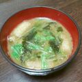 チョコあらし's cooksnap of when they made ずぼらさんの水菜の味噌汁。。。.