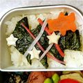 やっちこざる's cooksnap of when they made キャラ弁★海苔でクリスマスツリー.