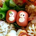 nauminchu＊'s cooksnap of when they made 簡単雪だるまのお弁当＊キャラ弁クリスマス.