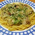 辰ちゃんです。's cooksnap of when they made ベーコンときのこのクリームパスタ.