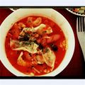 AKTUSpace's cooksnap of when they made 餃子のタネが残ったら！トマトのスープ♪.