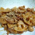 myukitty's cooksnap of when they made コラーゲンたっぷり♪鶏皮レンコンの甘辛煮.