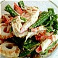 アメリカン５５'s cooksnap of when they made お弁当用☆いんげんとちくわの梅マヨ.