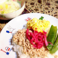 まりりんきっちん's cooksnap of when they made ７：５：３の簡単そぼろで三色そぼろ丼.