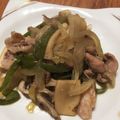 ささ黄緑's cooksnap of when they made 豚こまとピーマンの香味炒め.