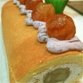 ぽんきち大先生's cooksnap of when they made ブルーベリーチーズ♡巨峰のロールケーキ.