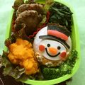vivian☆'s cooksnap of when they made アーガイル柄で♪雪だるま☆キャラ弁.