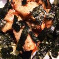 vegetation's cooksnap of when they made キムチとキャベツと海苔の胡麻醤油和え.