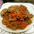 hozunyam's cooksnap of when they made 蓮根と豚肉◇ピリ辛炒め.