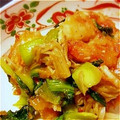 chefくま's cooksnap of when they made お弁当に★海老と青梗菜の中華風塩炒め.