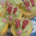 マピ子's cooksnap of when they made 春色♥ちょうちょのチーズデコカップ.