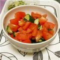 hozunyam's cooksnap of when they made 簡単　キュウリとトマトのコロコロ和え.