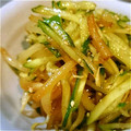 ねむママあうちゃん's cooksnap of when they made もやしとキュウリで簡単和え物.