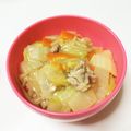 ℋちゃん's cooksnap of when they made 豚肉とあるだけ野菜のあんかけ丼.