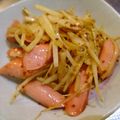 わたるんママ's cooksnap of when they made 魚肉ソーセージのカレー粉炒め♪.