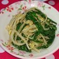 ｅｎｊｏｙ沖縄あみ's cooksnap of when they made ニラとモヤシのナムル.