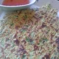 亜久里's cooksnap of when they made お好み焼き粉で作る簡単チヂミ.