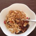 きたろうさん's cooksnap of when they made 黒蜜♪フルーツグラノーラ♪ヨーグルト♪.