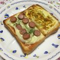 mario大好き's cooksnap of when they made ランチに♪ハーフ＆ハーフ★ピザトースト！.