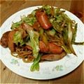とっとっとまとちゃん's cooksnap of when they made 超簡単★ソーセージ焼きそば.