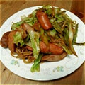 とっとっとまとちゃん's cooksnap of when they made 超簡単★ソーセージ焼きそば.