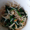 ﹙pさとq∀｀）'s cooksnap of when they made もやしとほうれん草の和風ナムル.