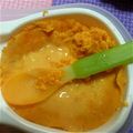 彩菜と藍のママ's cooksnap of when they made 離乳食*中期～『かぼちゃの茶碗蒸し』.