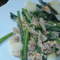 しししむむむ's cooksnap of when they made カブと油揚げの白だし生姜炒め♪カブの葉も.
