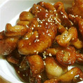 あさここなっつ's cooksnap of when they made 揚げてないのにカリカリ☆鶏皮の甘辛炒め.