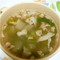 ゆーままん☆'s cooksnap of when they made 大根にら豚肉の中華スープ.